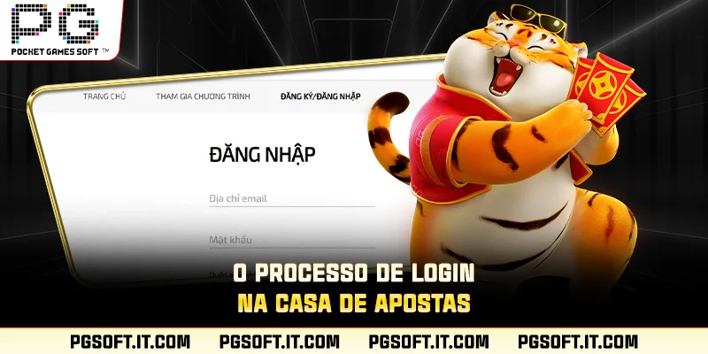 O processo de login na casa de apostas